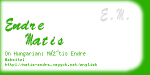 endre matis business card